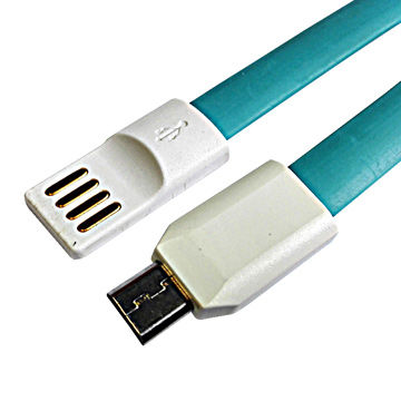 Flat USB Data and Charger Cable for Android Devices, 1 Meter